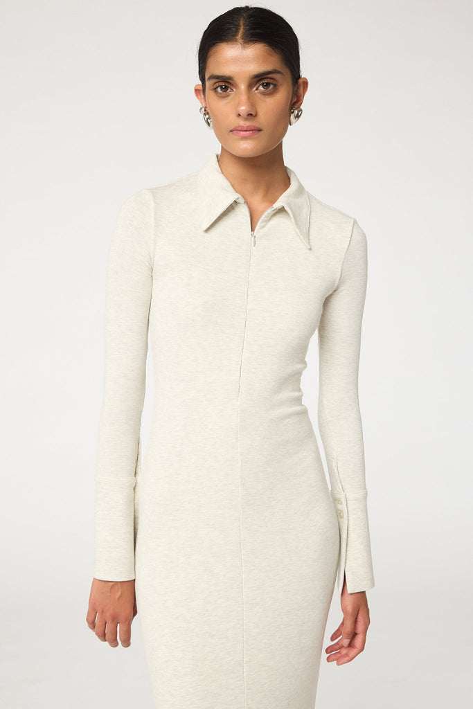 CANDELA DRESS LIGHT HEATHER GREY - The Line by K