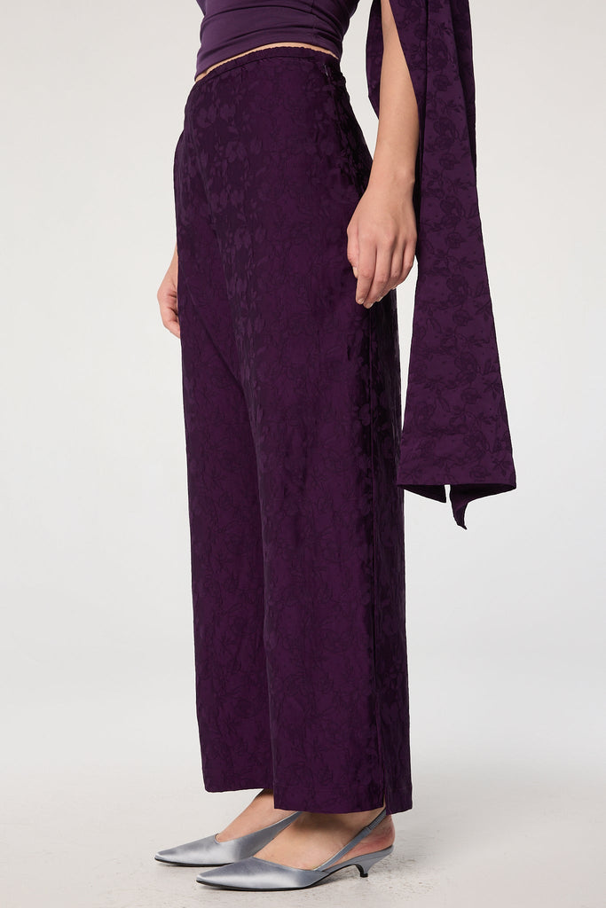 CHIMON TROUSER EGGPLANT - The Line by K