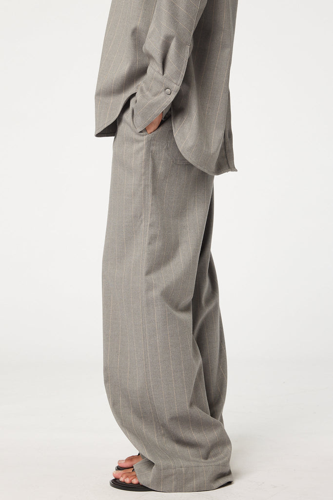 DOVI PANT GREY PINSTRIPE - The Line by K