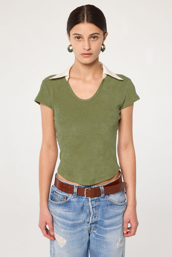EITAN TOP KHAKI GREEN - The Line by K