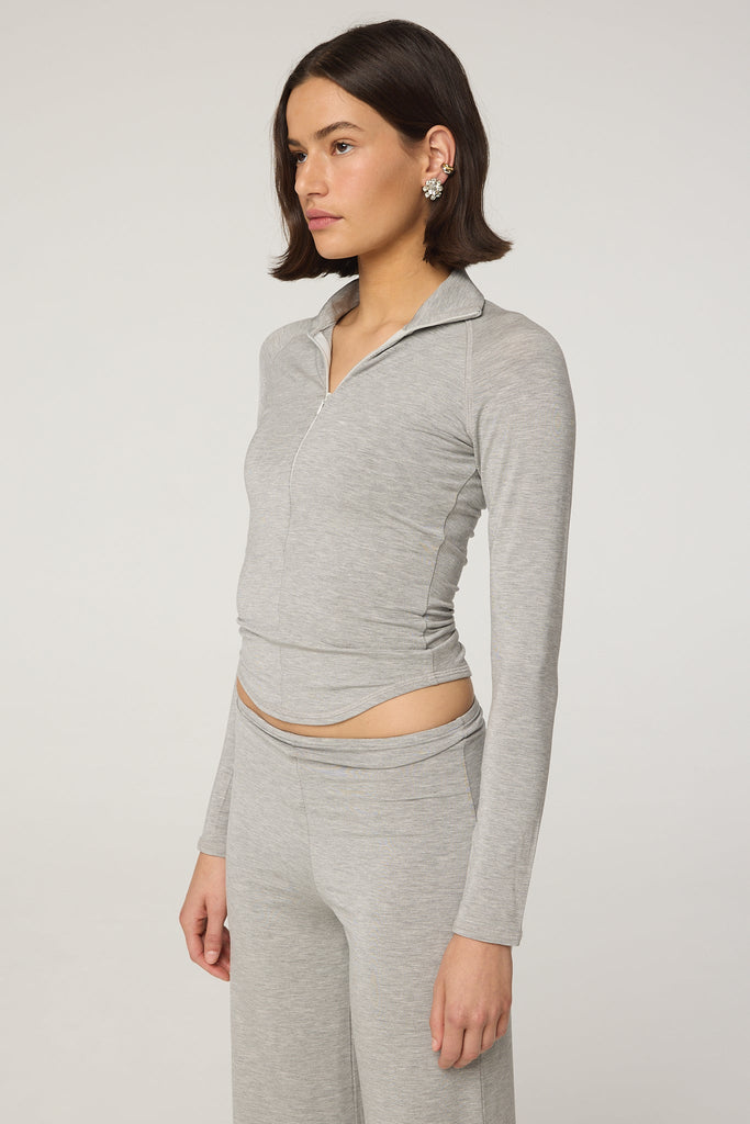 FION TOP HEATHER GREY - The Line by K