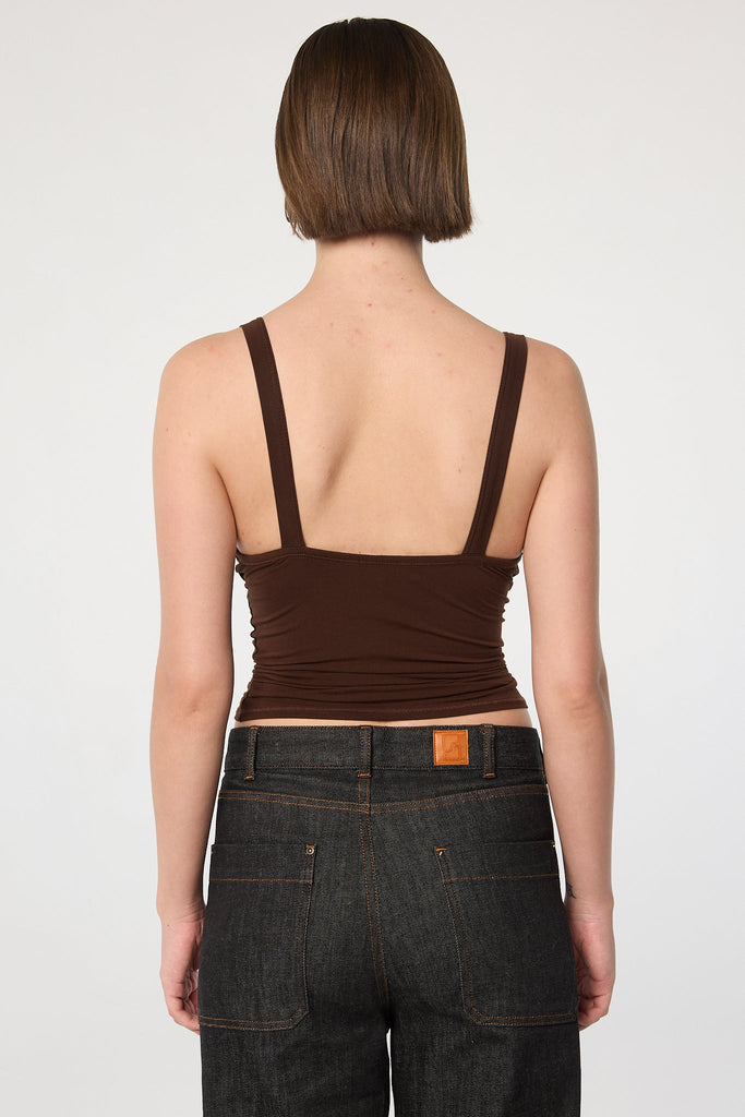 JOSEPHINE TANK TOP CHOCOLATE - The Line by K