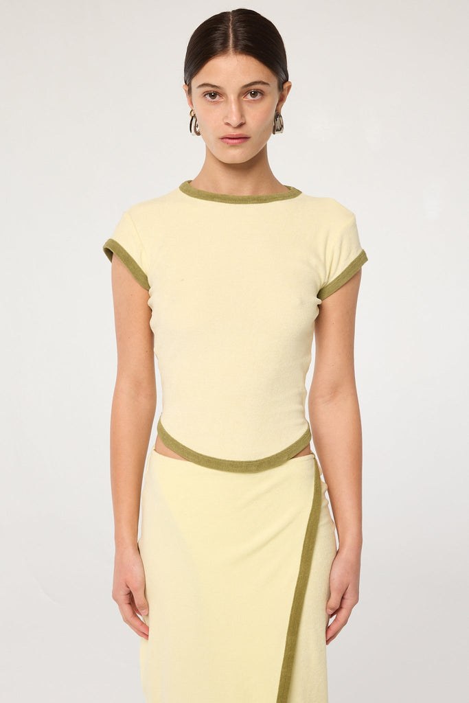 LAVI T - SHIRT TERRY BABY YELLOW - The Line by K