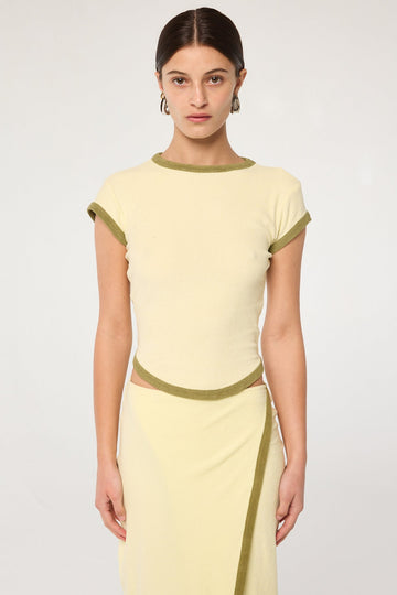 LAVI T - SHIRT TERRY BABY YELLOW - The Line by K