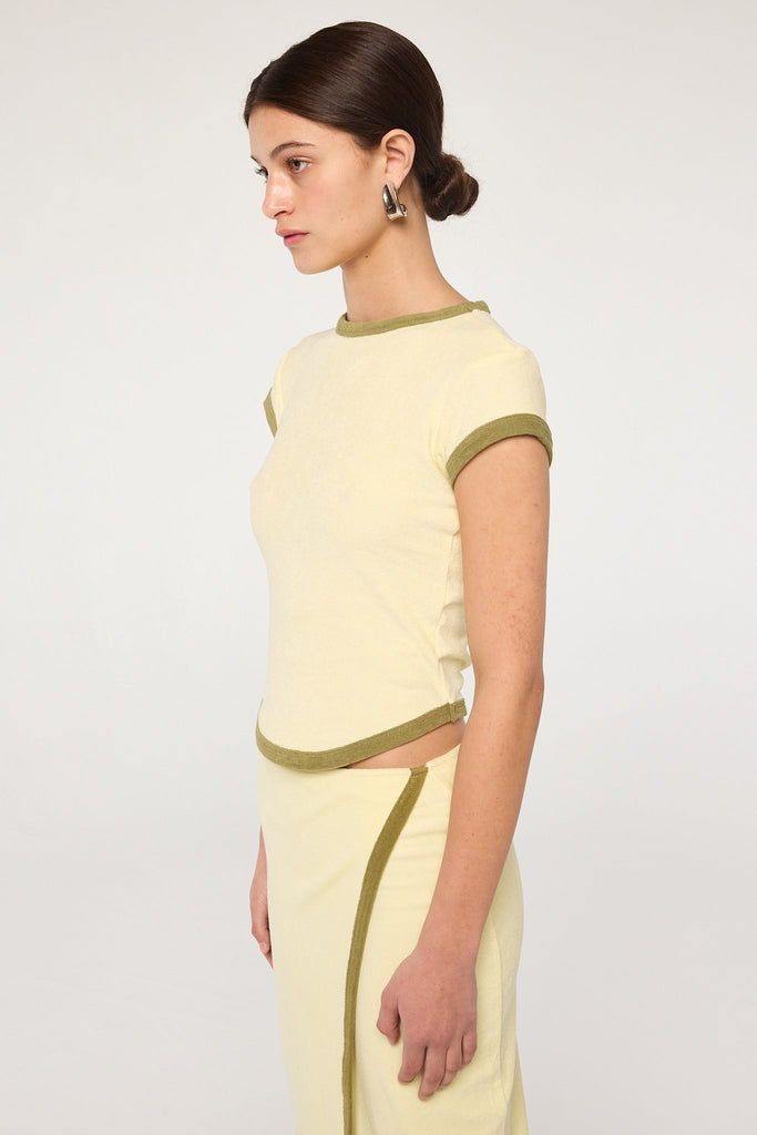 LAVI T - SHIRT TERRY BABY YELLOW - The Line by K