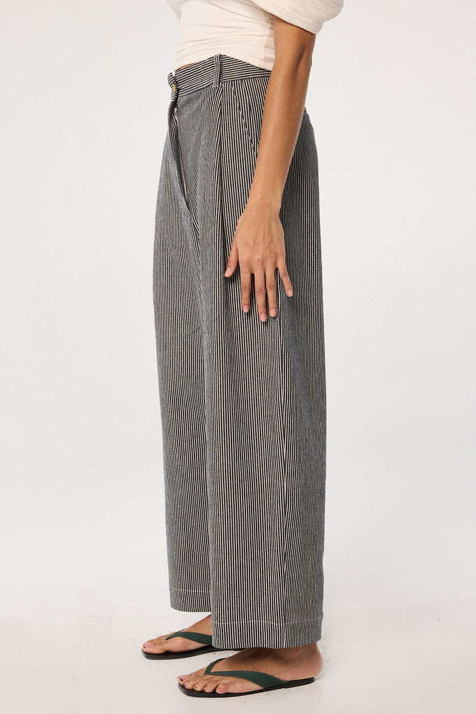 LEVIN TROUSER DENIM STRIPE - The Line by K