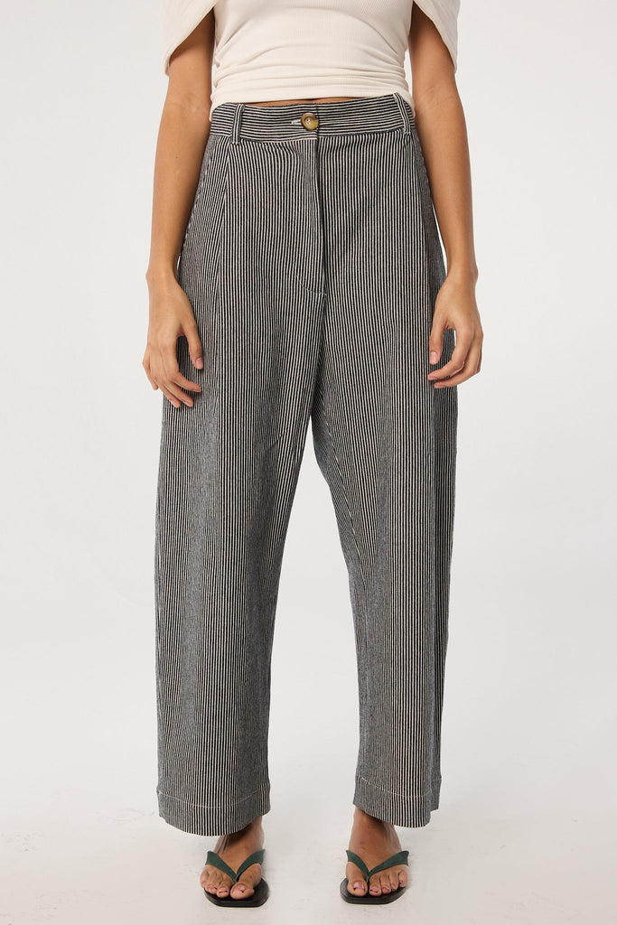 LEVIN TROUSER DENIM STRIPE - The Line by K