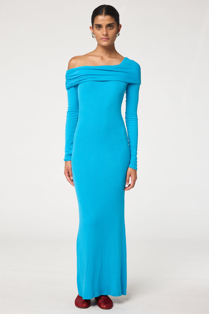 MAISIE DRESS ELECTRIC TURQUOISE - The Line by K