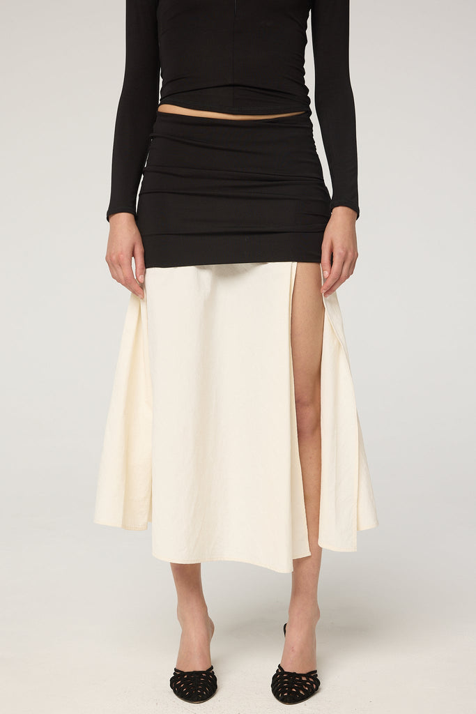 MARI SKIRT BLACK/OFF - WHITE - The Line by K