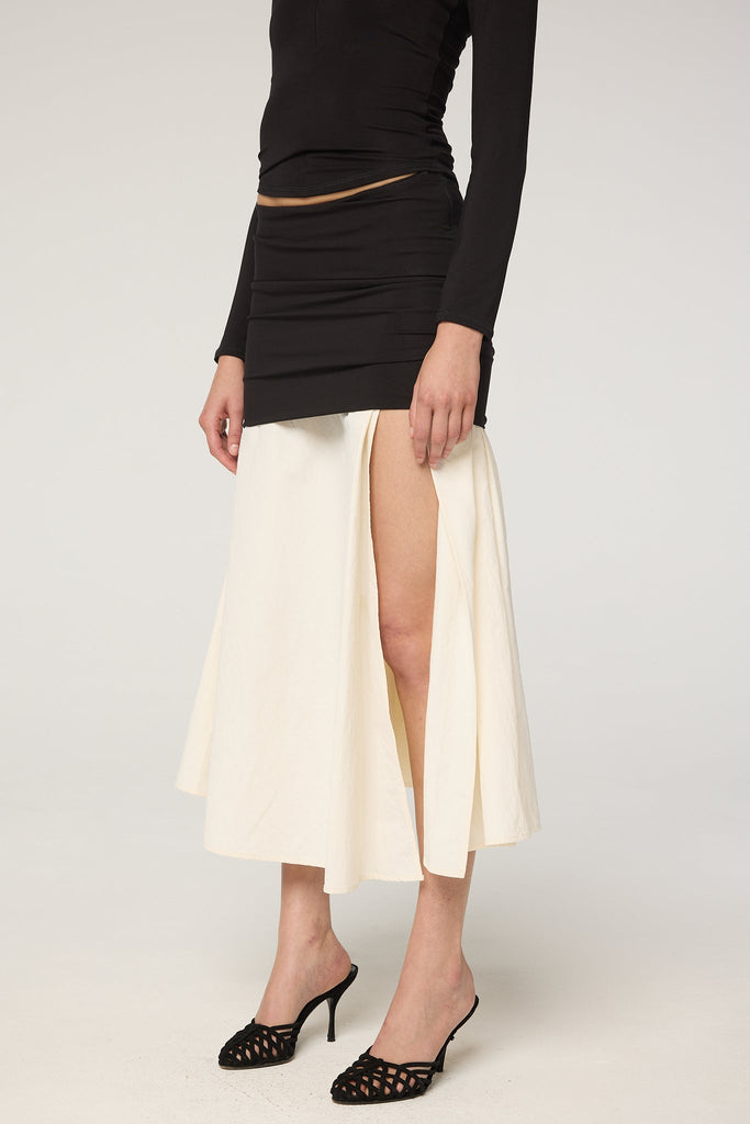 MARI SKIRT BLACK/OFF - WHITE - The Line by K