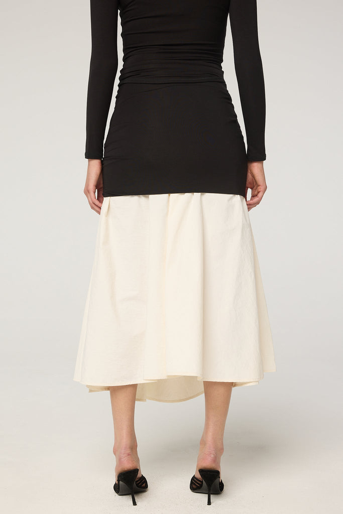 MARI SKIRT BLACK/OFF - WHITE - The Line by K