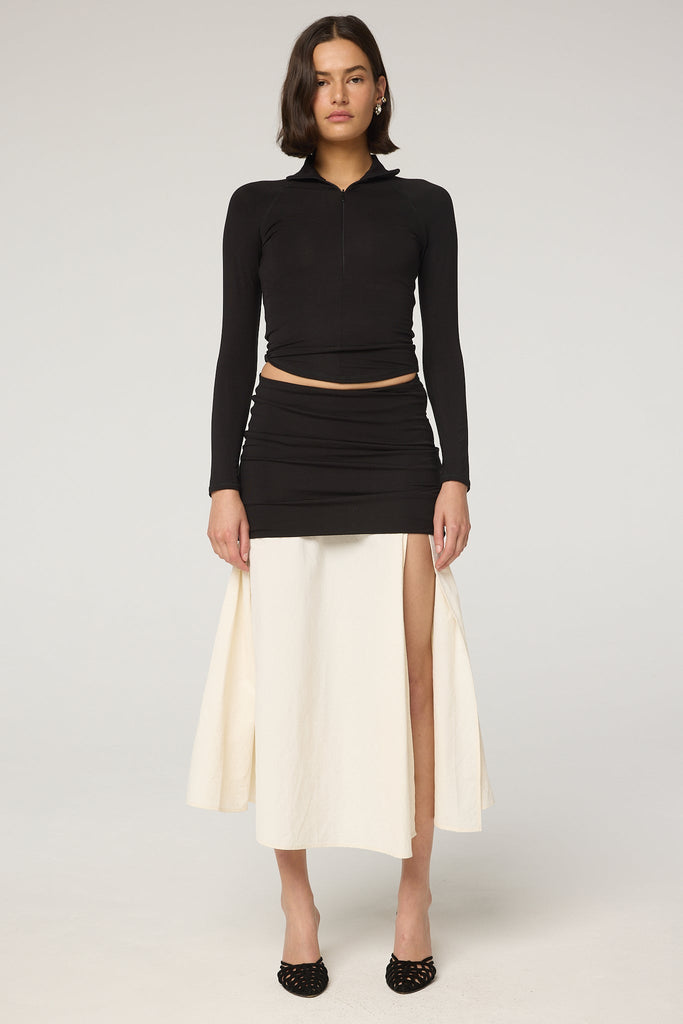 MARI SKIRT BLACK/OFF - WHITE - The Line by K