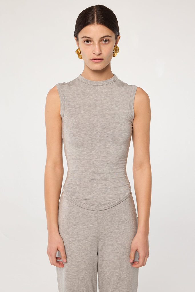 MARTINE TANK TOP HEATHER GREY - The Line by K