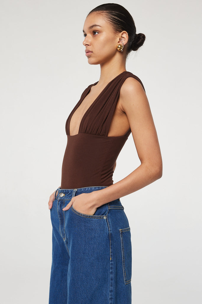 MIO BODYSUIT CHOCOLATE - The Line by K