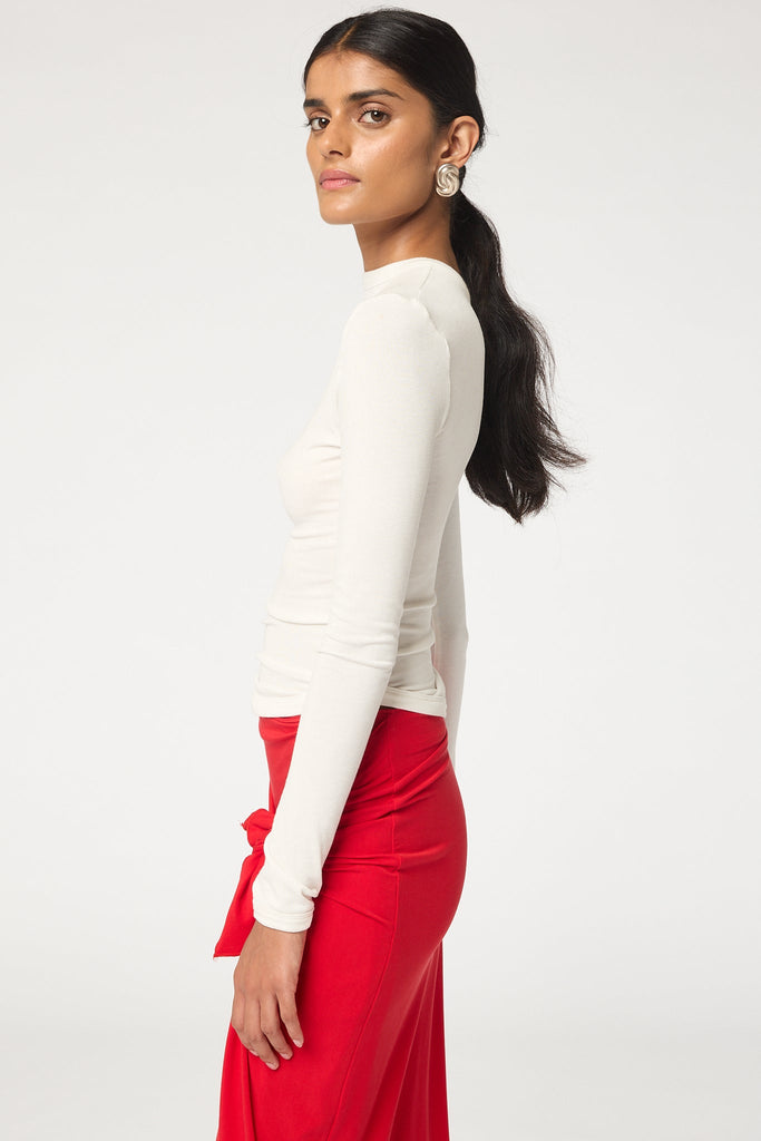 SIMON LONGSLEEVE TOP WHITE - The Line by K