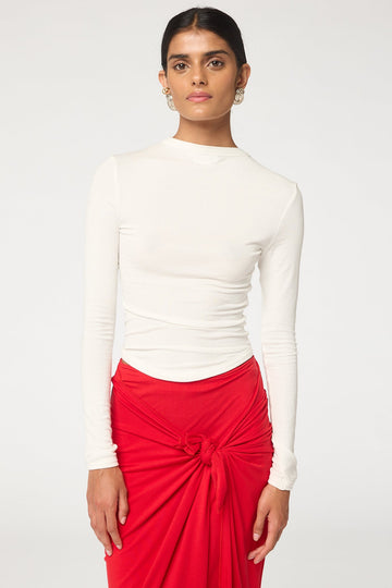 SIMON LONGSLEEVE TOP WHITE - The Line by K