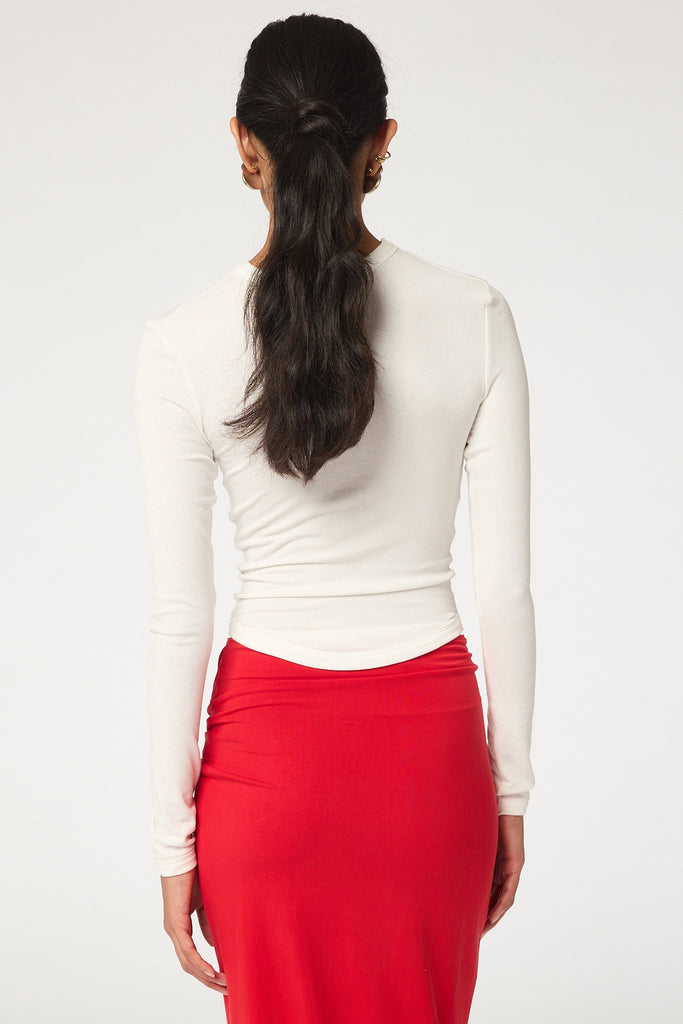 SIMON LONGSLEEVE TOP WHITE - The Line by K