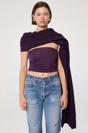 TORA CAPE TOP EGGPLANT - The Line by K