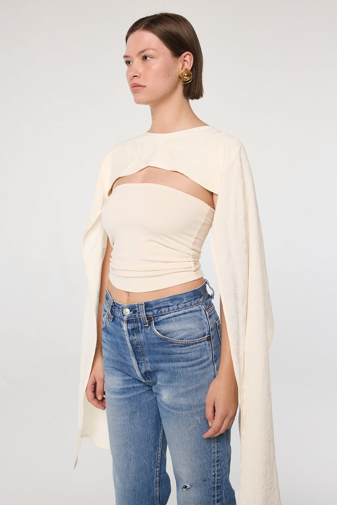 TORA CAPE TOP VANILLA - The Line by K