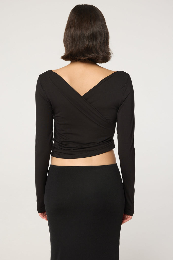 UMI LONGSLEEVE TOP BLACK - The Line by K