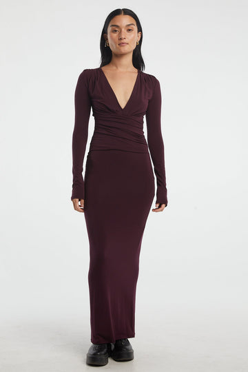 CALLI DRESS OXBLOOD - The Line by K