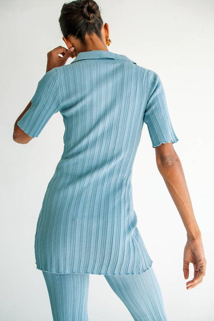 DAISY CARDIGAN MINERAL BLUE - The Line by K