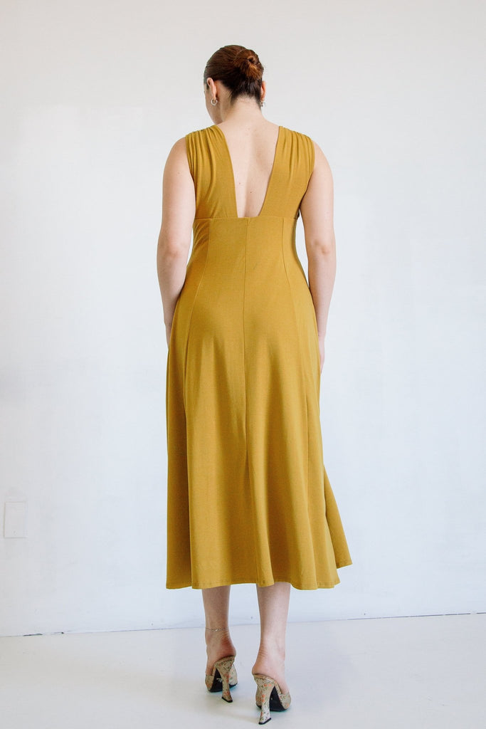 ELVA DRESS OCHRE - The Line by K