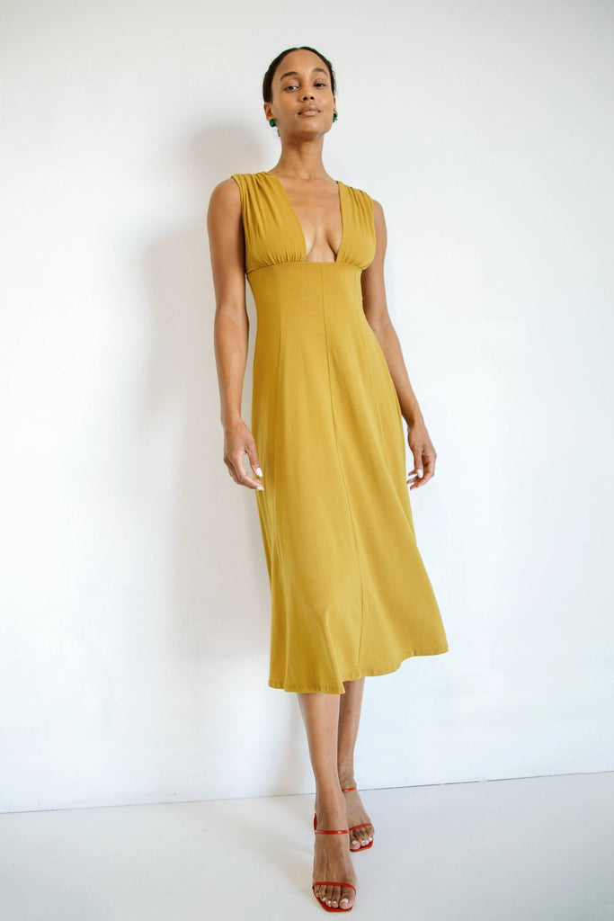 ELVA DRESS OCHRE - The Line by K