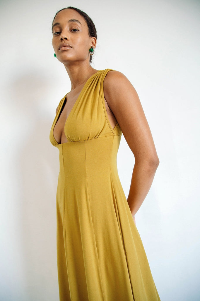 ELVA DRESS OCHRE - The Line by K