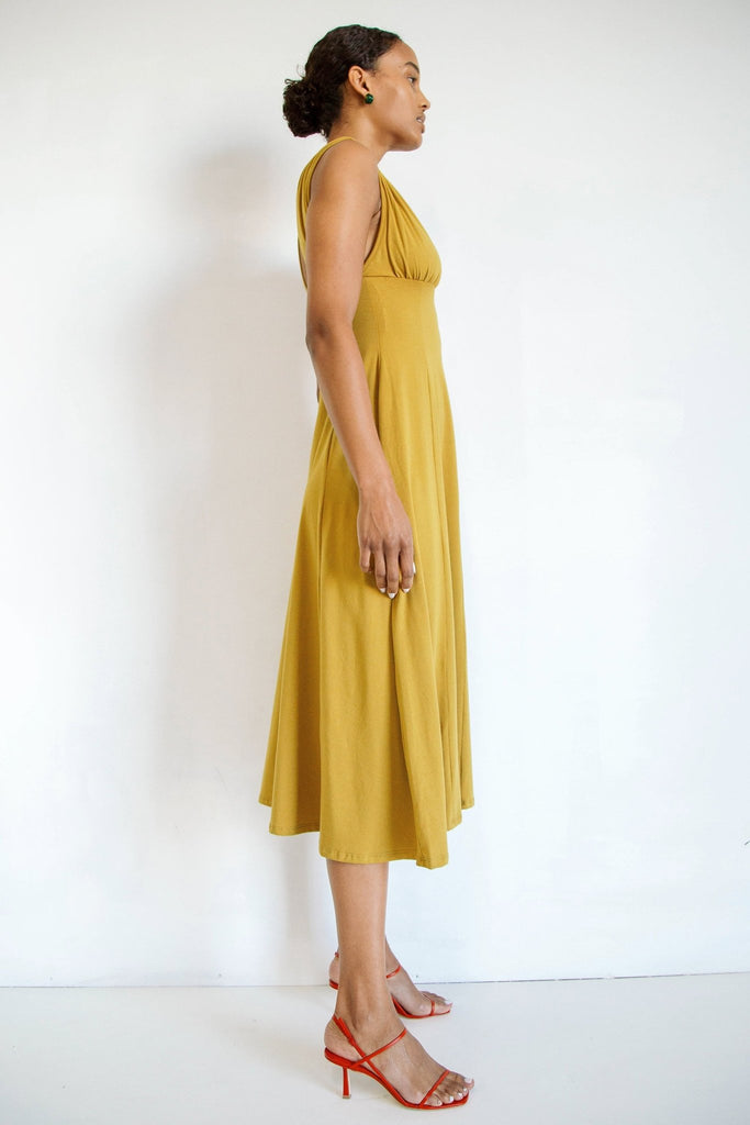 ELVA DRESS OCHRE - The Line by K