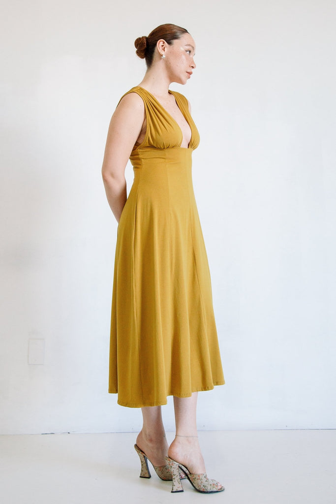 ELVA DRESS OCHRE - The Line by K