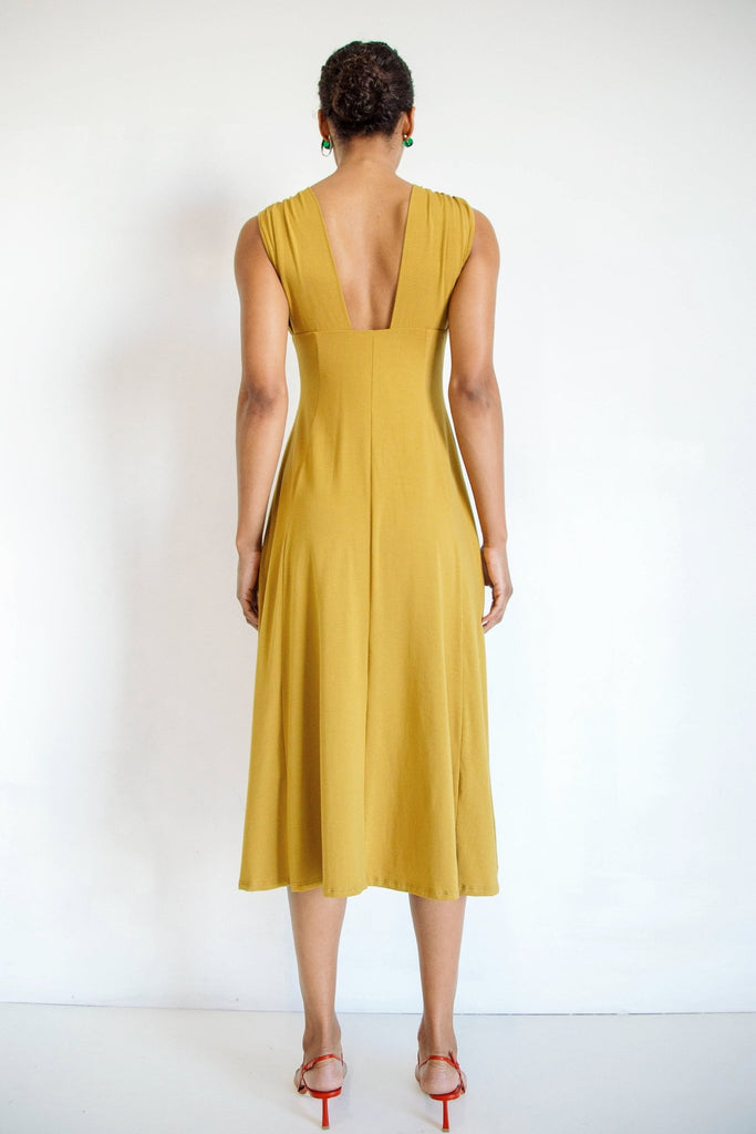 ELVA DRESS OCHRE - The Line by K