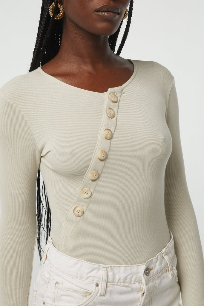 EVELYN BODYSUIT CEMENT - The Line by K