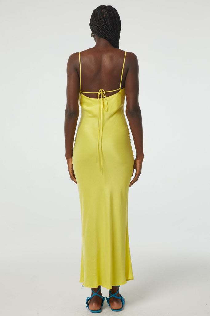 FLORENCE SLIP DRESS ELECTRIC YELLOW - The Line by K