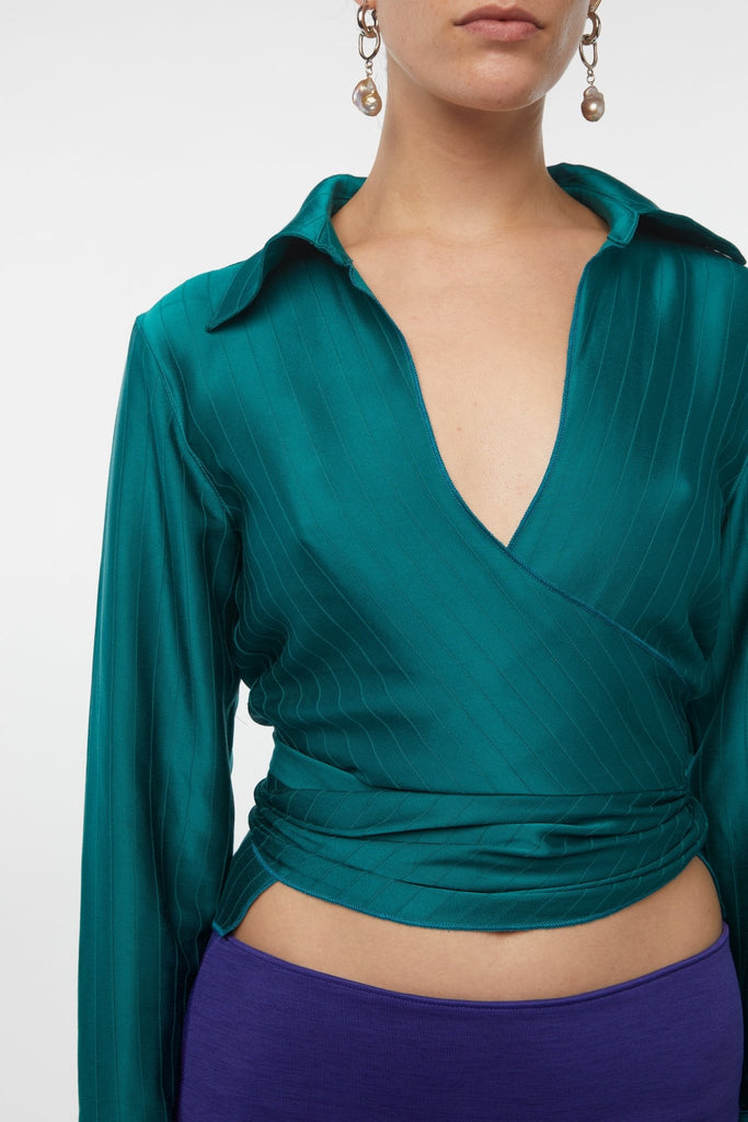 JETT TOP MARINE GREEN - The Line by K