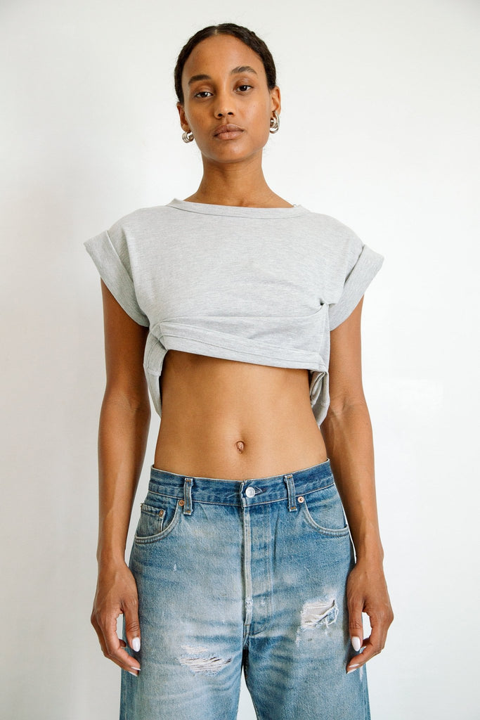 JOSEPH T-SHIRT HEATHER GREY - The Line by K