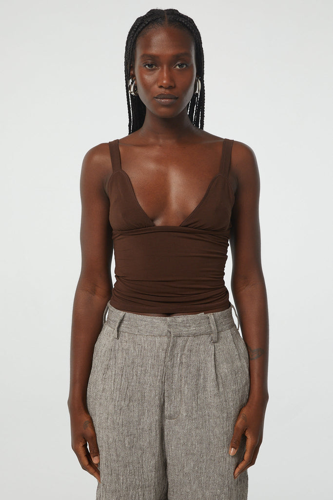 JOSEPHINE TANK TOP CHOCOLATE - The Line by K