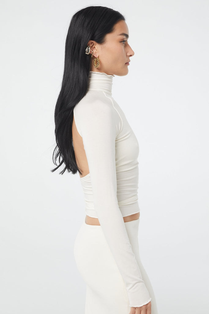 MARGAUX TURTLENECK TOP VANILLA - The Line by K