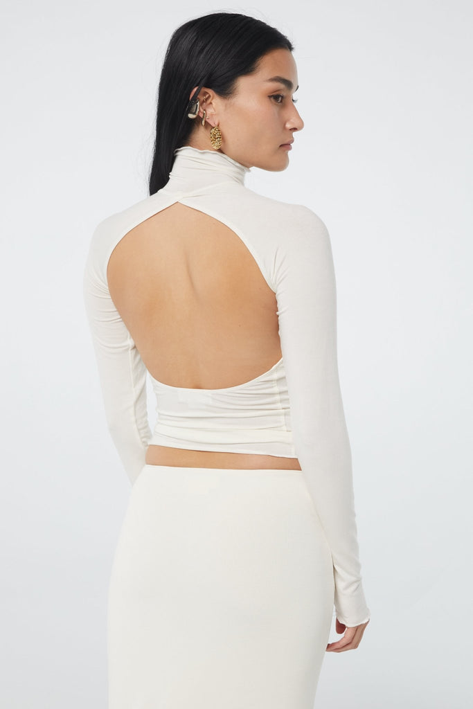 MARGAUX TURTLENECK TOP VANILLA - The Line by K