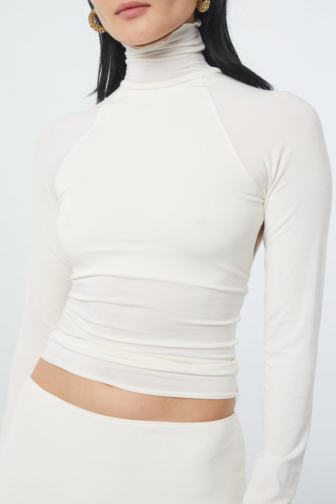 MARGAUX TURTLENECK TOP VANILLA - The Line by K