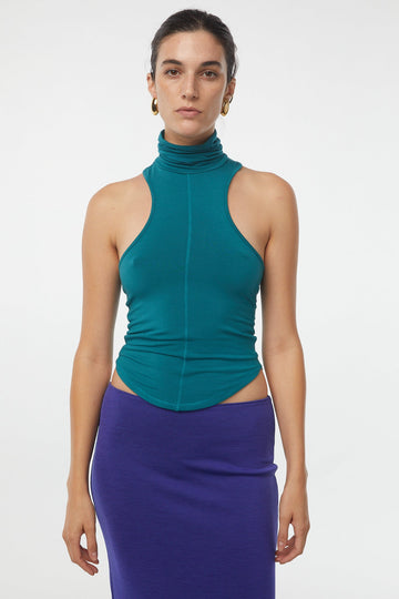 MARTA TANK TOP MARINE GREEN - The Line by K