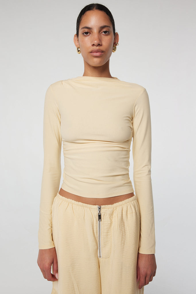 SELMA LONG SLEEVE TOP BUTTERCREAM - The Line by K