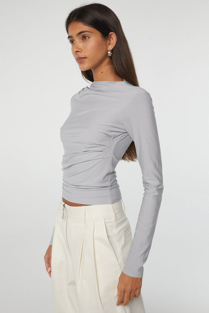 SELMA LONG SLEEVE TOP SILVER - The Line by K