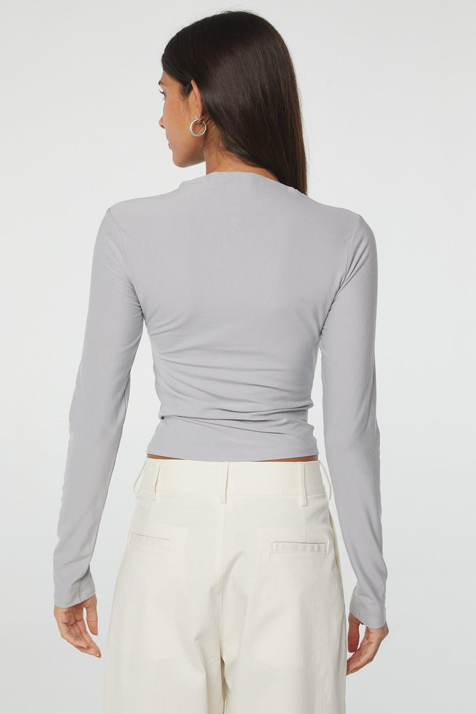 SELMA LONG SLEEVE TOP SILVER - The Line by K