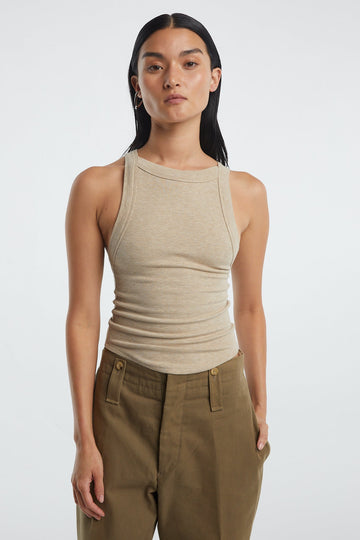 XIMENO TANK TOP BEIGE MELANGE - The Line by K