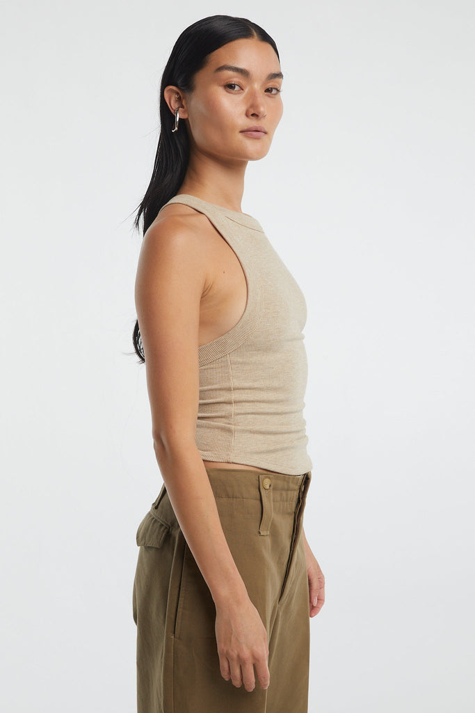 XIMENO TANK TOP BEIGE MELANGE - The Line by K