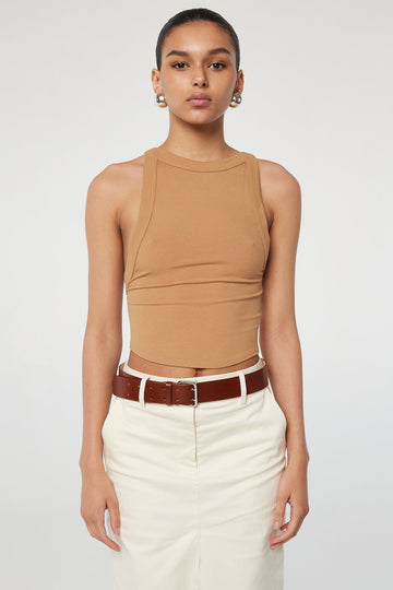 XIMENO TANK TOP CAMEL - The Line by K