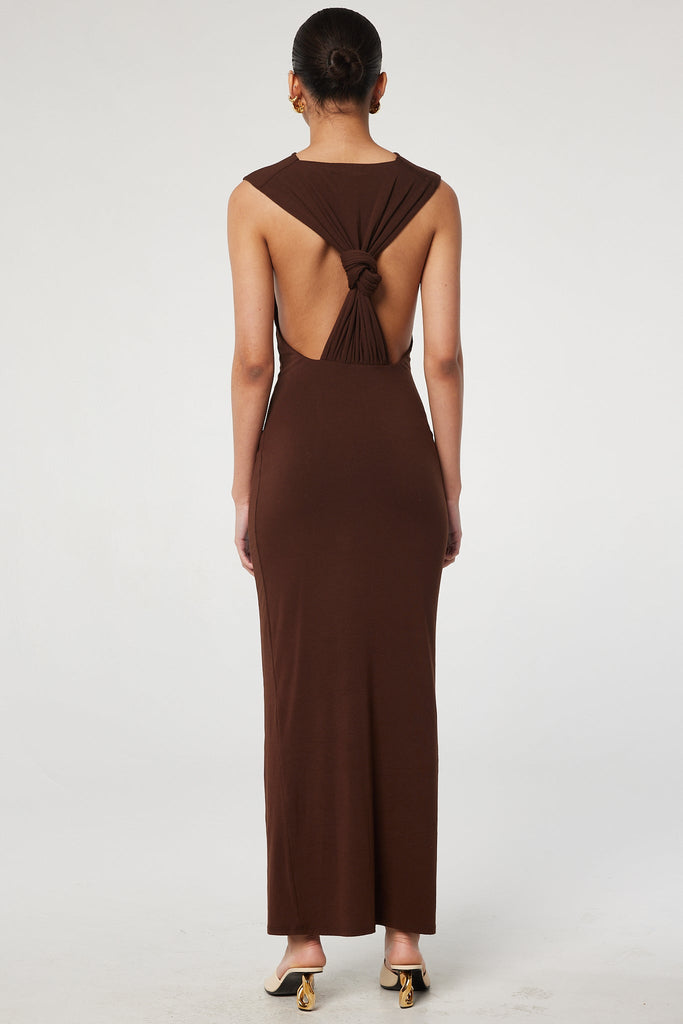 YUKI DRESS CHOCOLATE - The Line by K